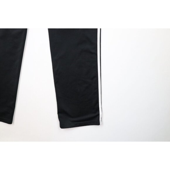 Vintage Adidas Mens Small Spell Out Striped Flared Sweatpants Black AS IS - Picture 9 of 13